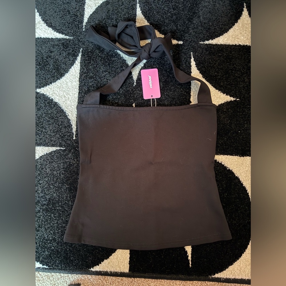 Edikted black Marisol halter top NWT